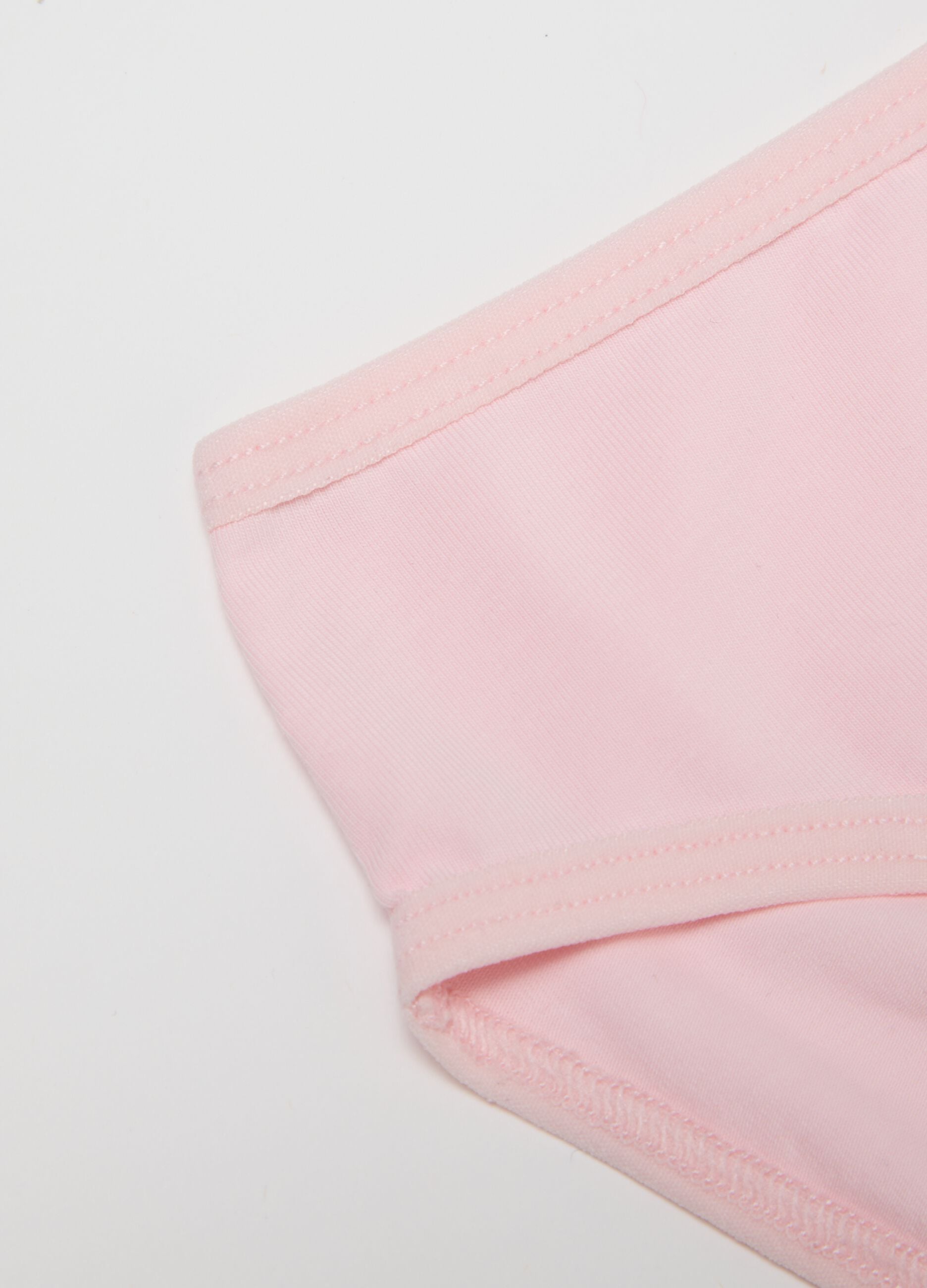 Girls Pink Stretch Cotton Regular Fit Knickers with Unicorn
