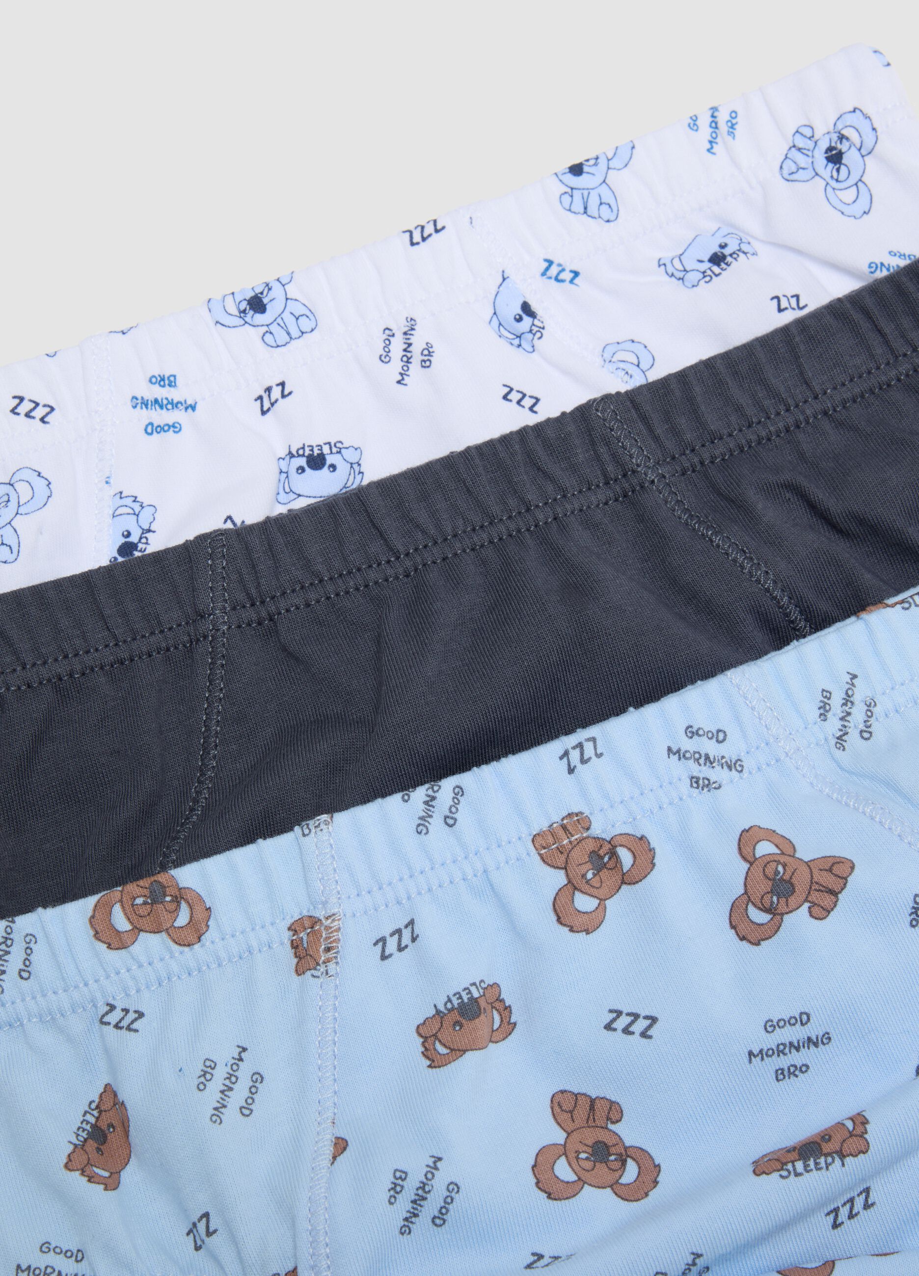 Pack of five multicolour boys&rsquo; briefs in pure organic cotton