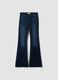 Blue stretch-cotton flare jeans_0