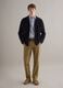 Pantaloni chino marrone in cotone elasticizzato slim fit_0