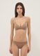 Brown triangle bra with removable padding in stretch fabric_1