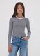 Black striped organic stretch cotton crew-neck T-shirt_1
