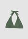 Green stretch triangle bikini top_4