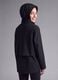 Black water-repellent hooded jacket with zip, regular fit ALTAVIA STUDIO_2