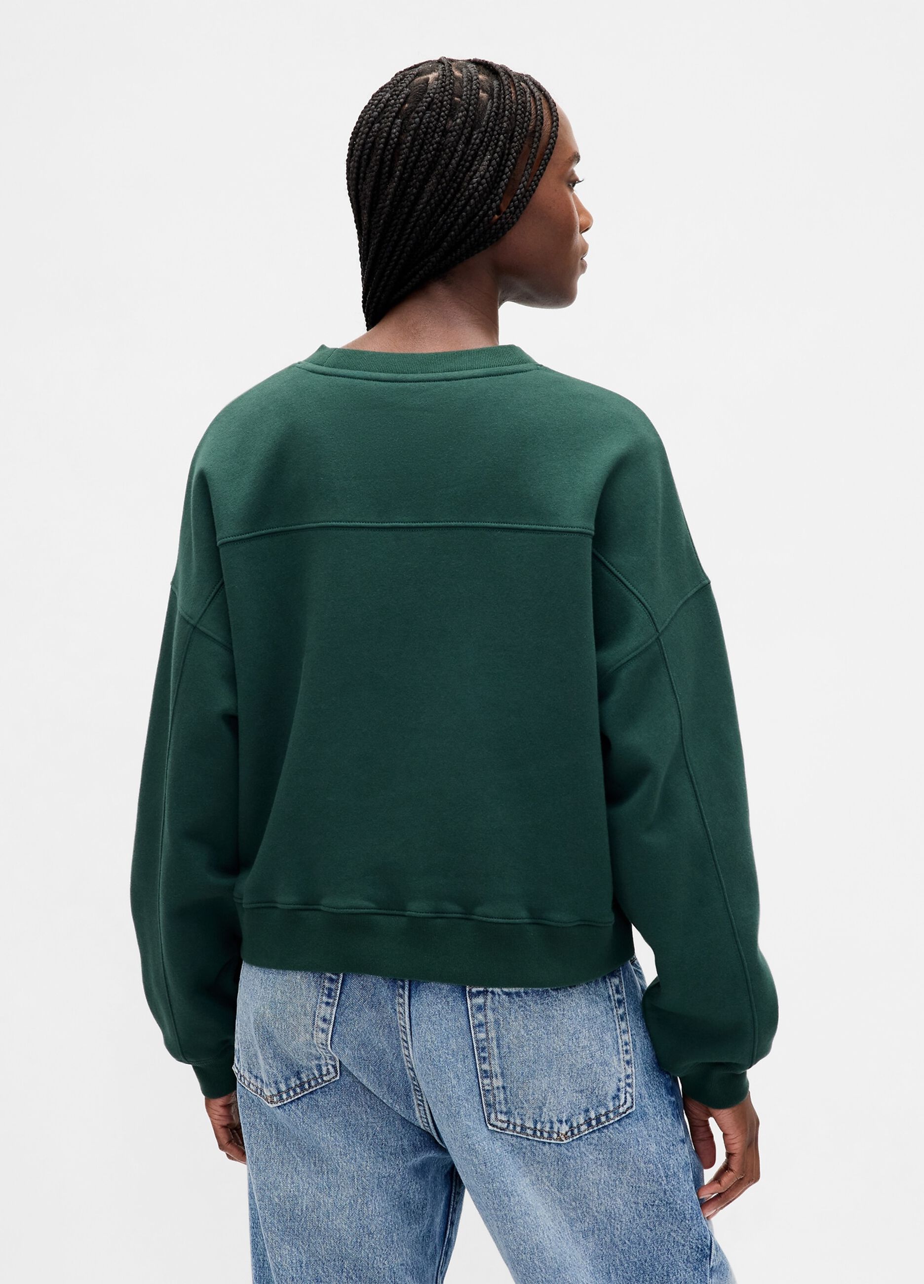 Women's Green Sweatshirt with Print