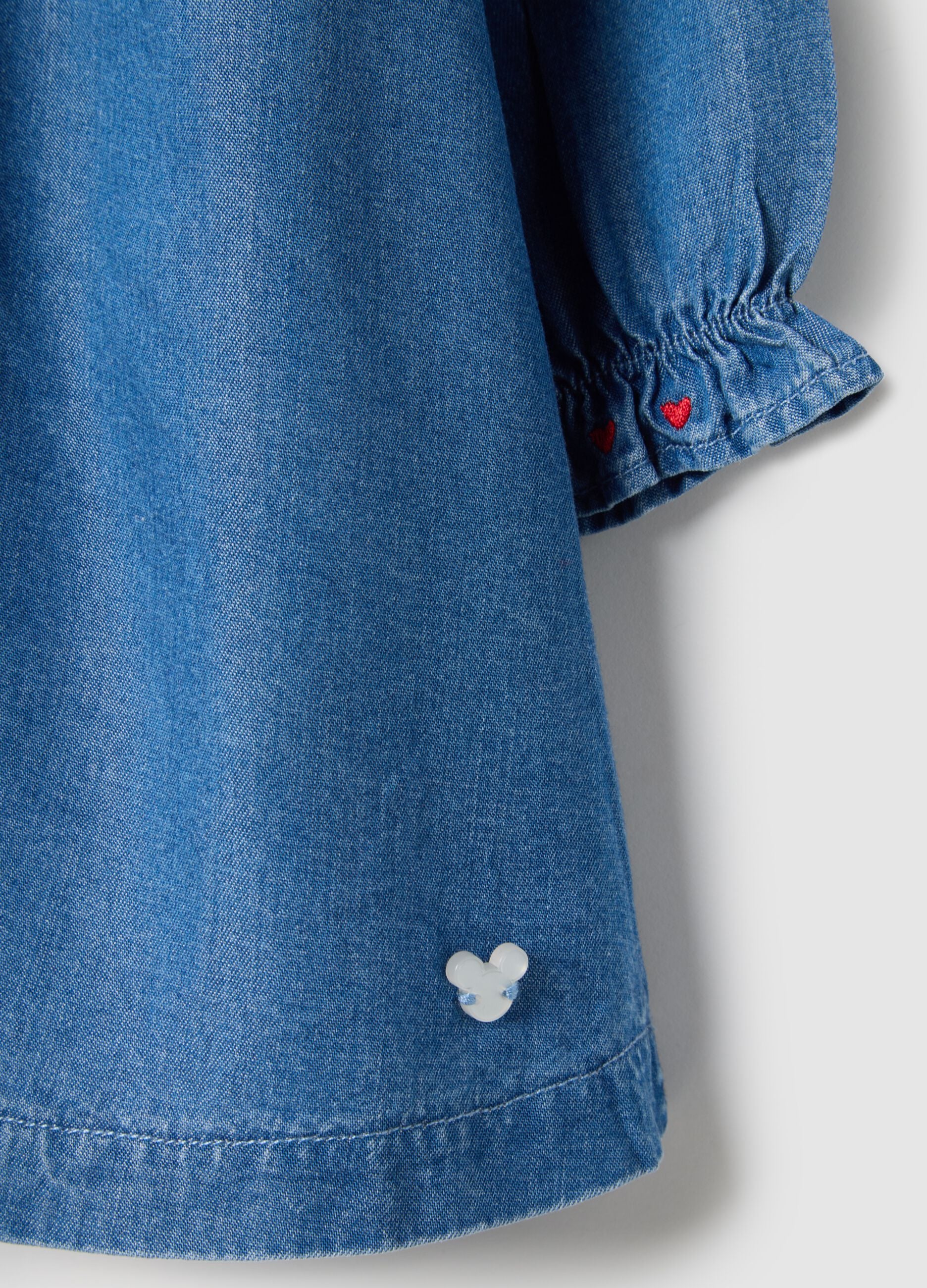 Pure lyocell denim dress regular fit for baby girl
