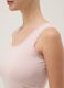 Pink Stretch Cotton Vest Regular Fit with Lace Trim_3