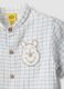 Blue and white pure cotton set with shirt and shorts_2