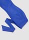 Blue bandeau bikini top in stretch fabric_5
