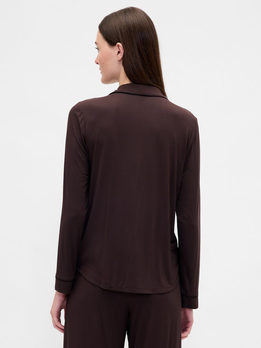 Brown stretch modal pyjamas_1