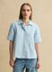 Blue short sleeve pure cotton regular fit shirt_1