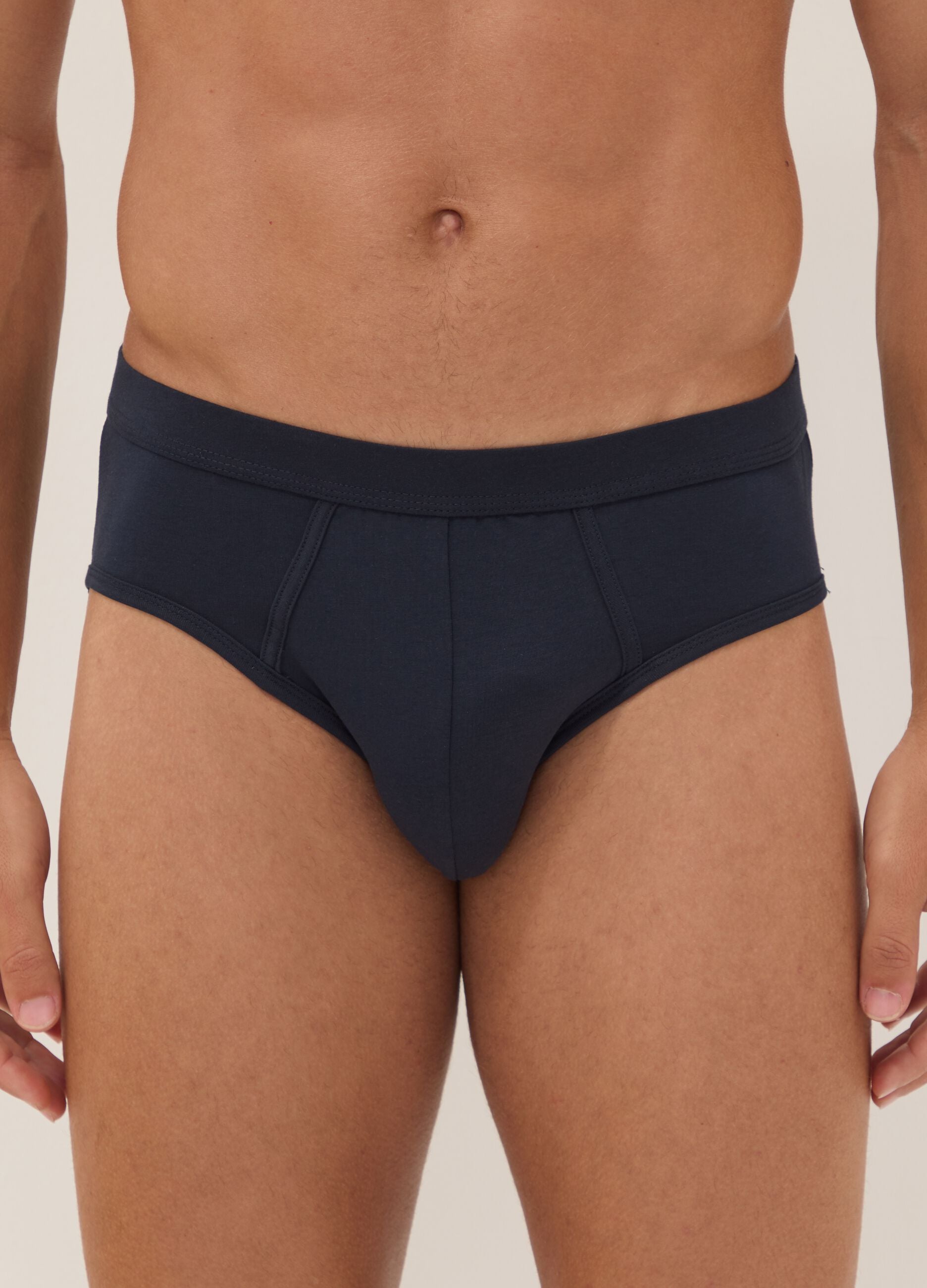 Bipack di slip blu in cotone Supima elasticizzato