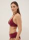 Red stretch bikini top with removable padding_3