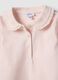 Pink stretch cotton girl&rsquo;s polo shirt regular fit with gathered collar_2