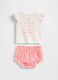White and Pink Summer Set with Rabbit Print_1