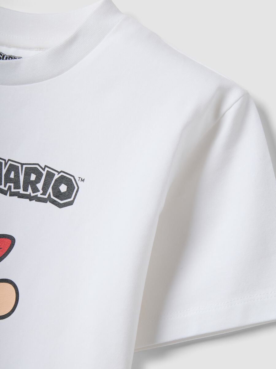 Kids&rsquo; white stretch cotton Super Mario T-shirt_2