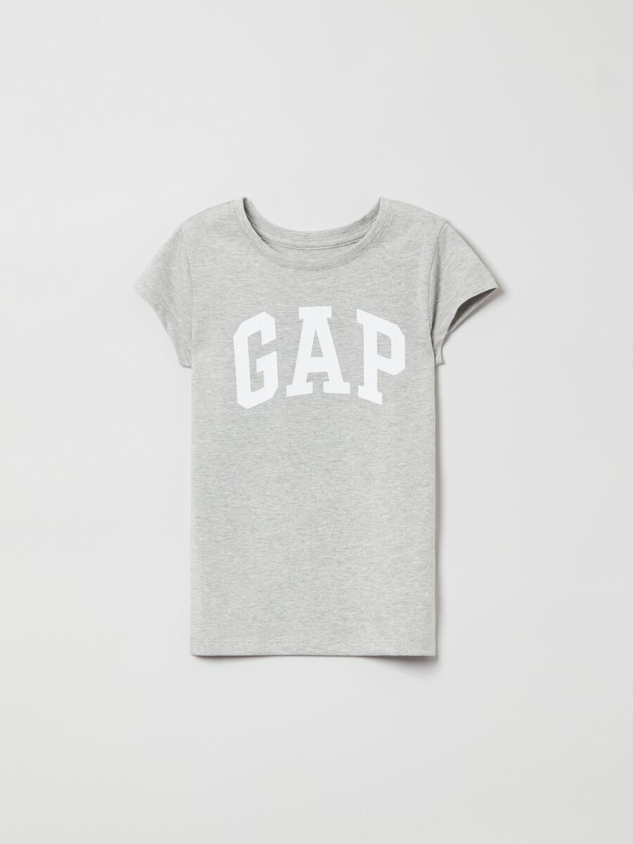 Cotton T-shirt with logo print_0