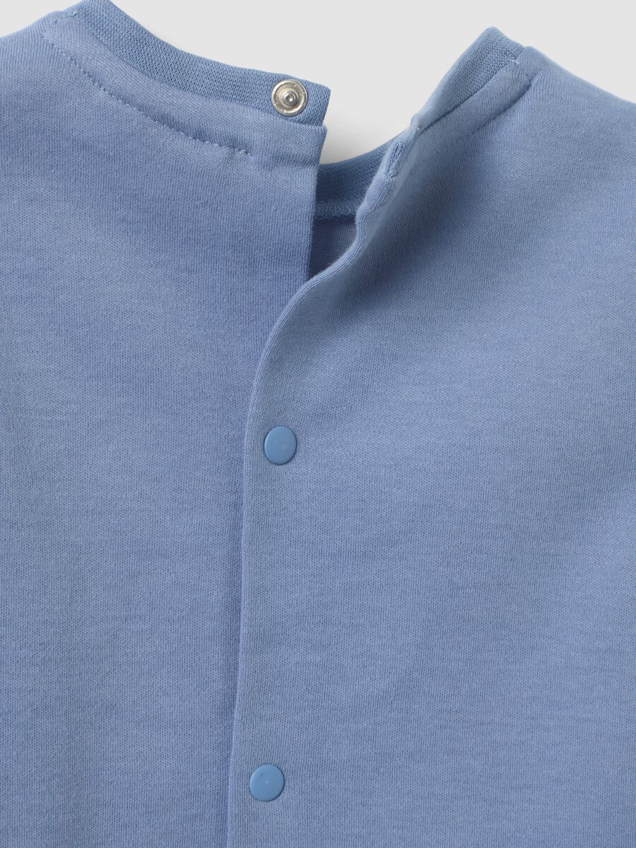 Blue long-sleeved baby top in pure organic cotton_3