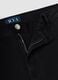 Black cotton and stretch viscose denim jeans with bootcut fit_6