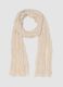 Beige semi-sheer crinkled-effect scarf_0