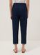 Regular fit blue denim cotton paper bag trousers_2