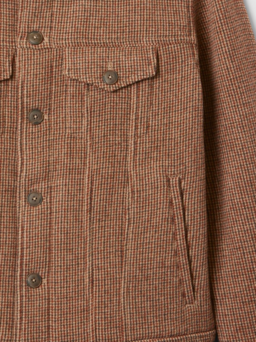 Short jacket with micro check pattern_4