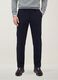 Navy slim-fit stretch viscose twill chino trousers_2
