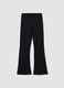 Girls' black slim-fit stretch organic cotton trousers_6