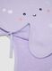 Purple pure-cotton starfish poncho for baby girls_2