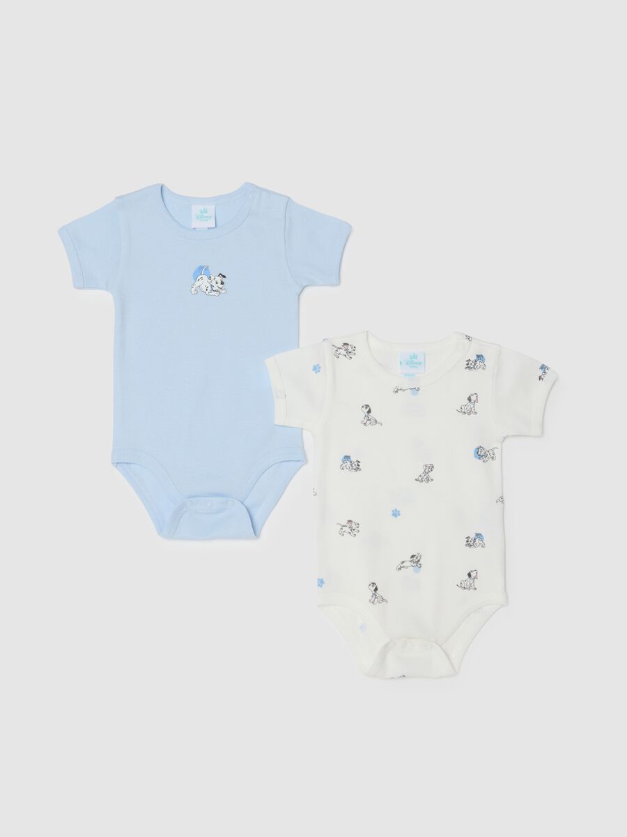 Pack of multicolour newborn bodysuits in pure cotton with prints_0