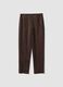 Brown slim-fit stretch leggings_4