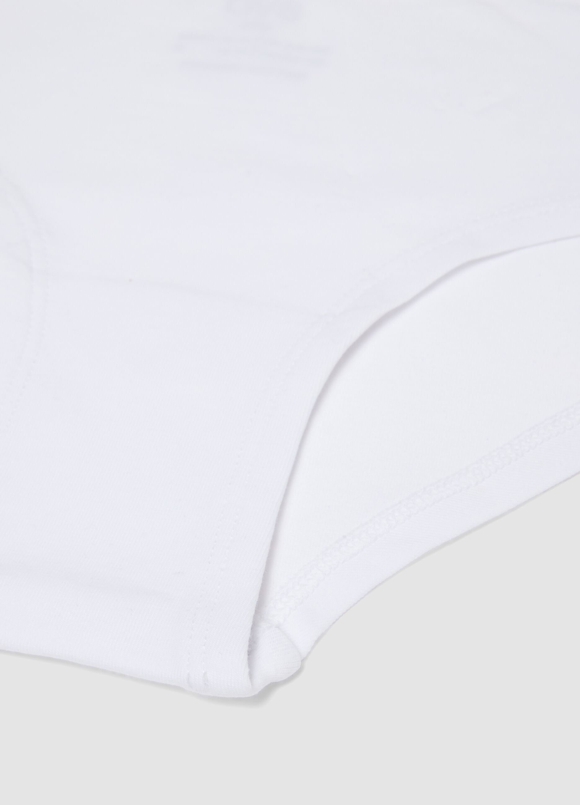 White organic stretch cotton briefs for girls