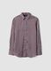 Multicolour regular-fit striped stretch shirt_0