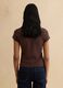 Brown fitted stretch cotton T-shirt_3