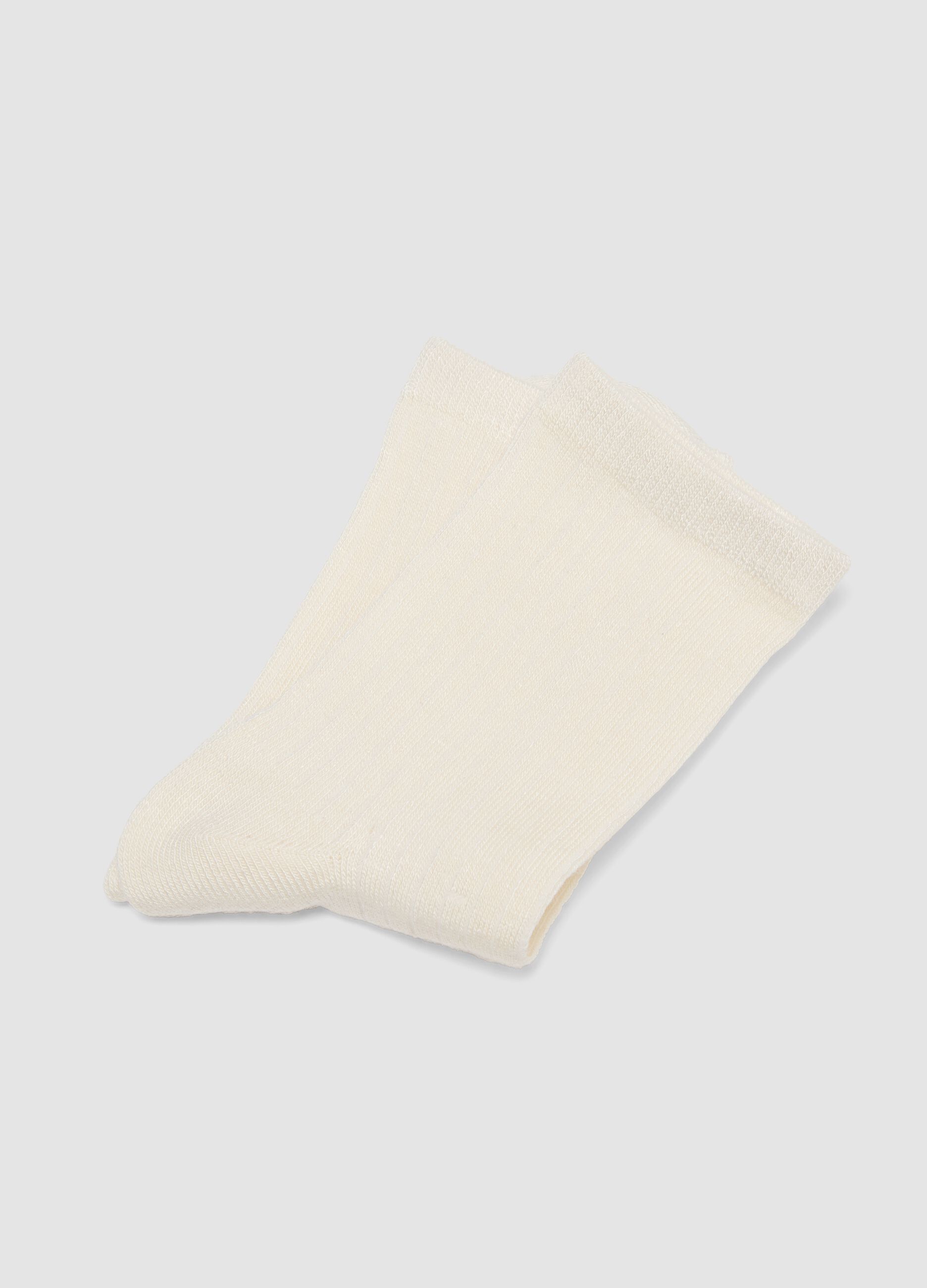 Two-pack of red and white stretch-fabric socks