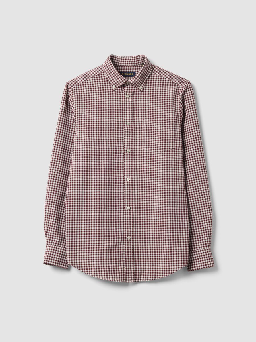 Camicia oxford multicolor a quadri in puro cotone regular fit_4