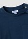 Blue oversized pure organic cotton T-shirt with chest pocket for boys_2