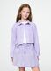 Purple cropped jacket for girls_0