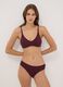 Purple organic stretch-cotton triangle bra_1