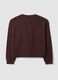 Brown cotton-blend crew-neck sweatshirt, regular fit_6