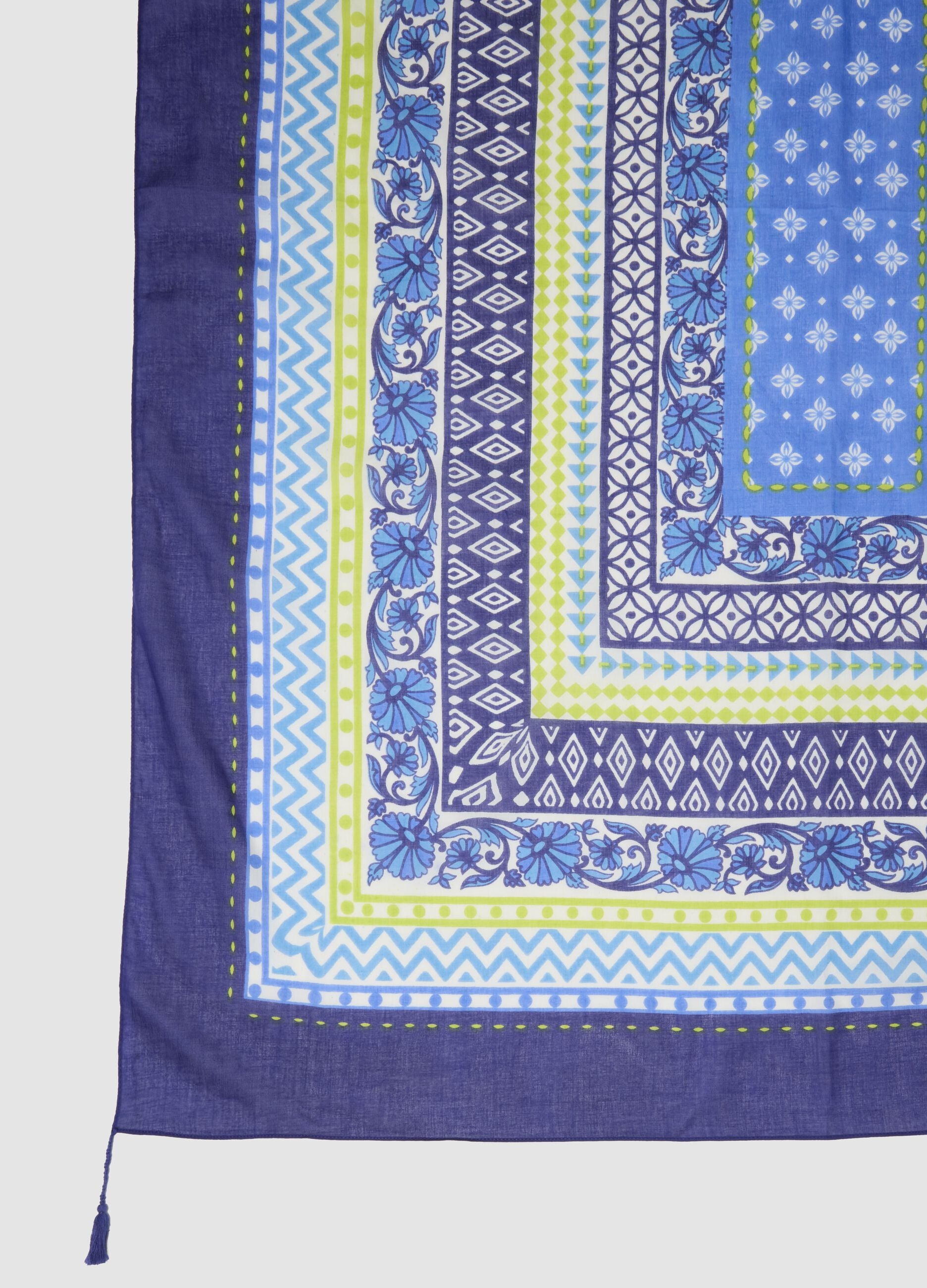 Blue pure cotton printed sarong