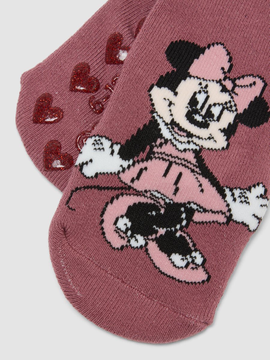 2-pack of organic stretch cotton anti-slip socks with Minnie print_2