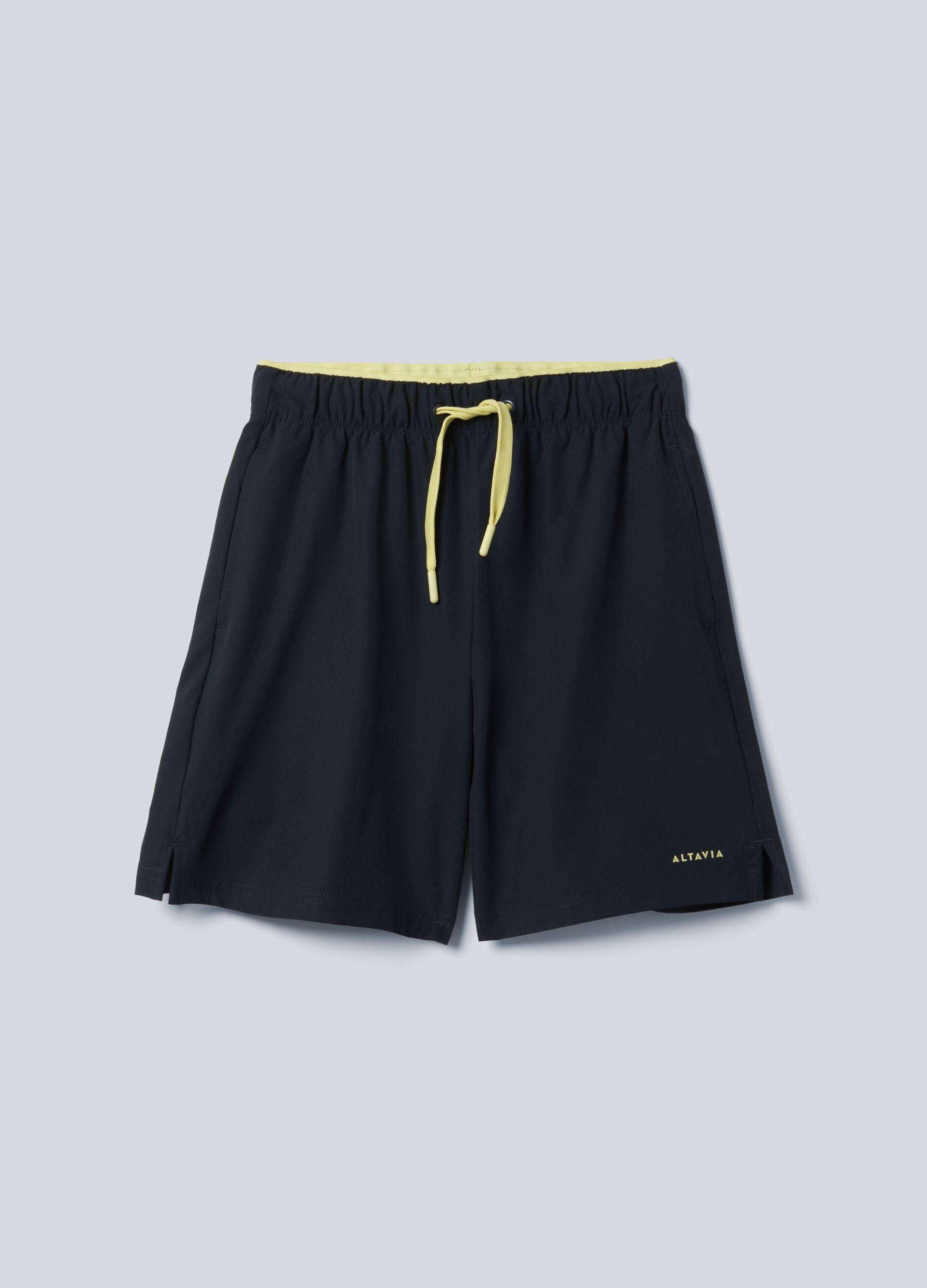 Shorts sportivi blu in tessuto tecnico elasticizzato per bambino ALTAVIA COURT