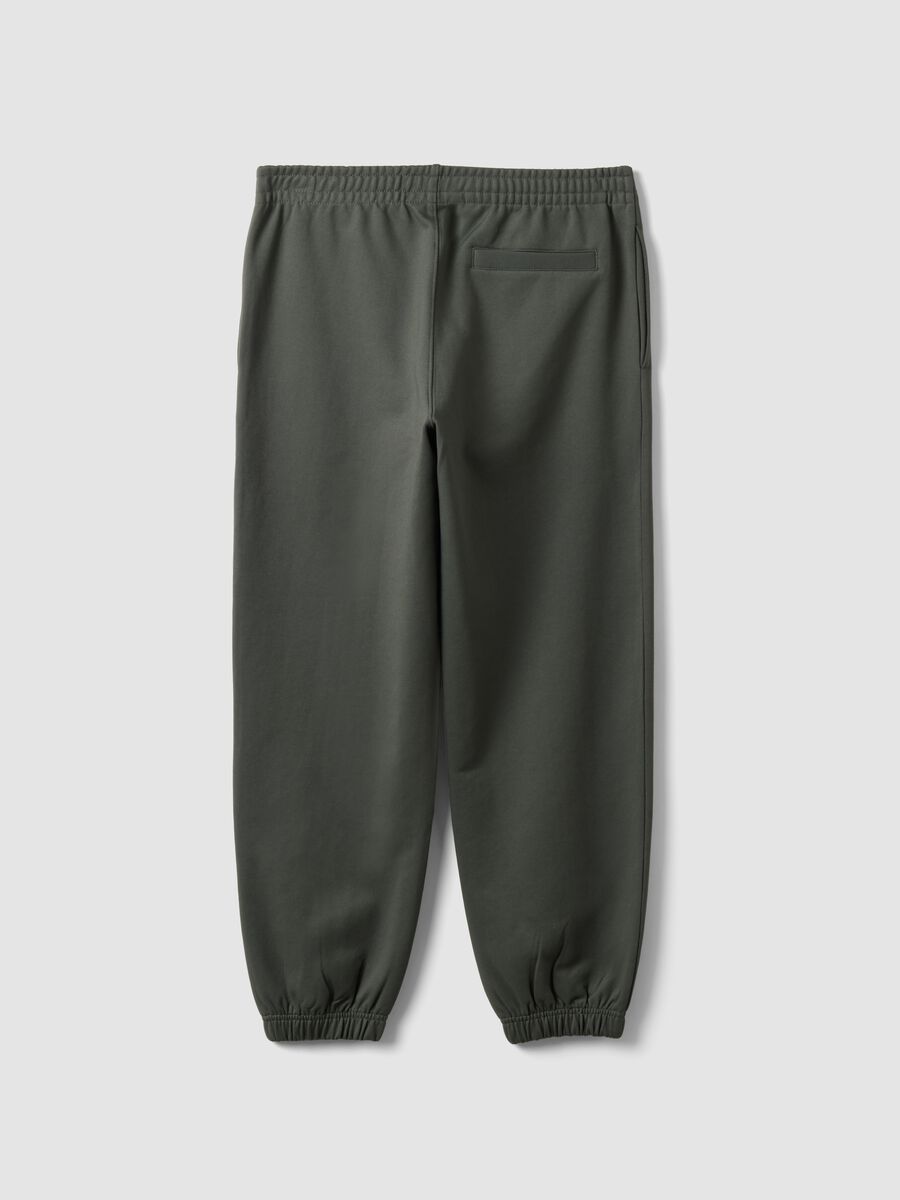 Pantaloni jogger verdi in tessuto elasticizzato relaxed fit_2