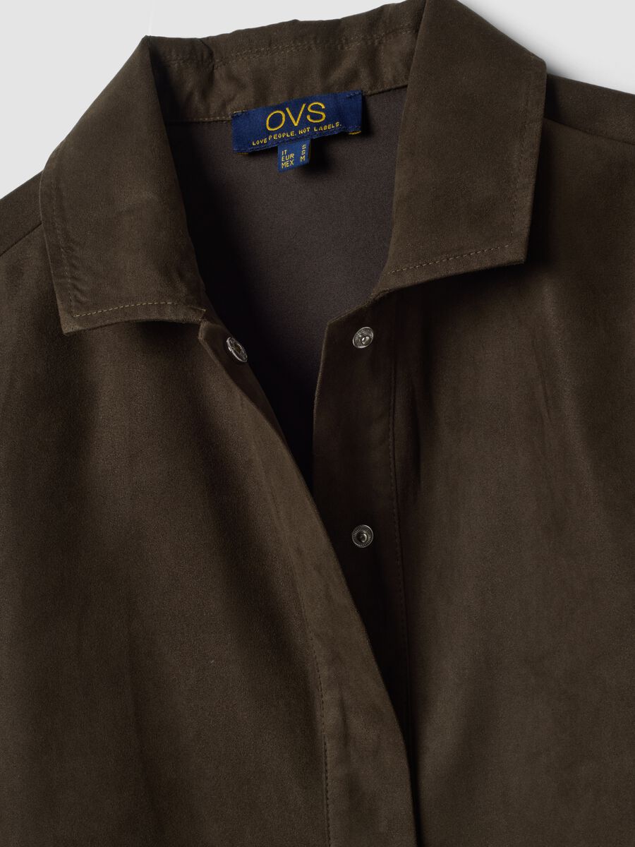 Brown regular-fit shirt with classic collar_1