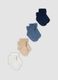 Pack of 4 multicolour organic cotton-blend baby socks_0
