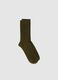 Green midi cotton blend socks_0
