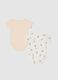 Baby Pack of Multicolor Bodysuits in Pure Cotton with Prints_1