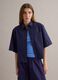 Camicia blu in puro cotone con taschino over fit_2