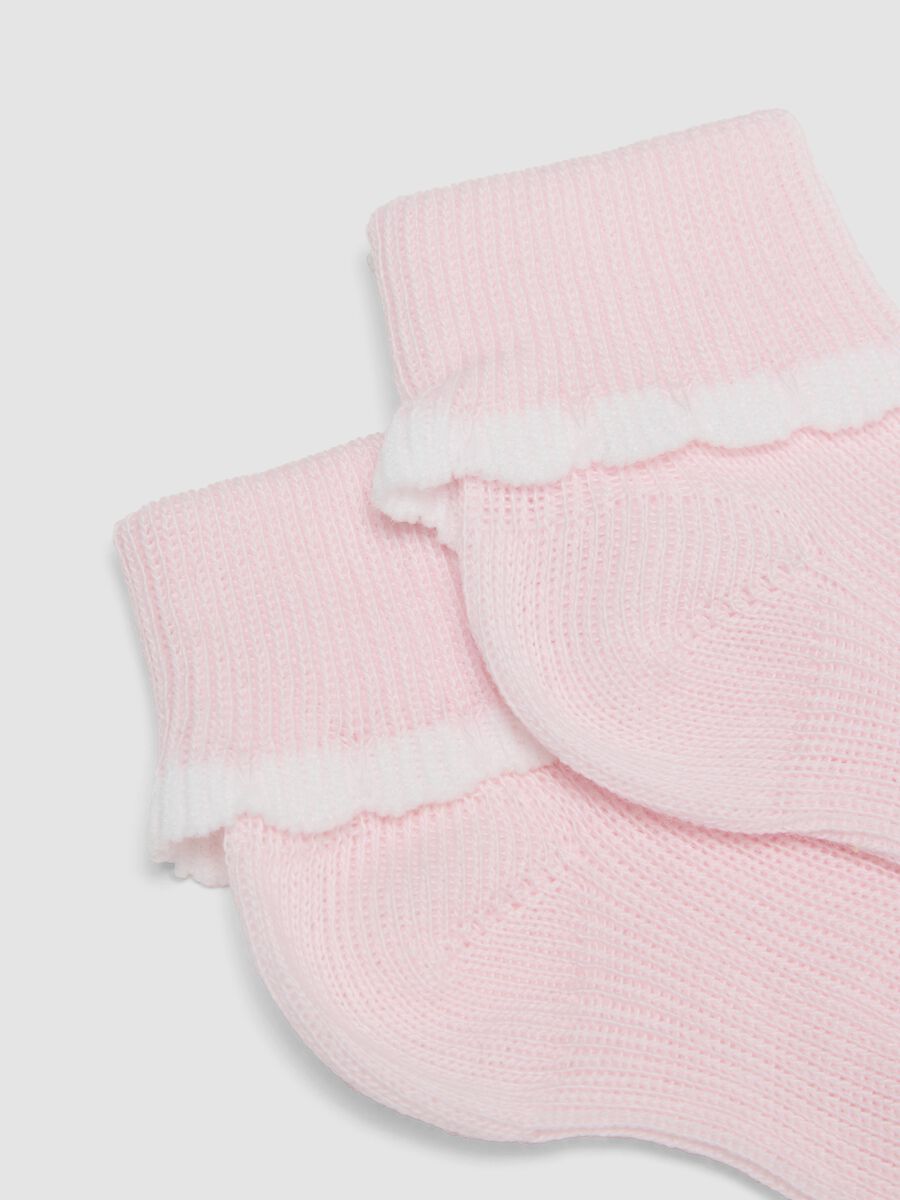 2-pack of multicolour short cotton-blend socks for baby girl_2
